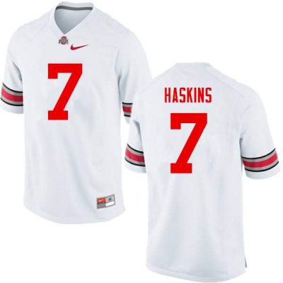 Men's Ohio State Buckeyes #7 Dwayne Haskins White Nike NCAA College Football Jersey Restock CWK1544ZX